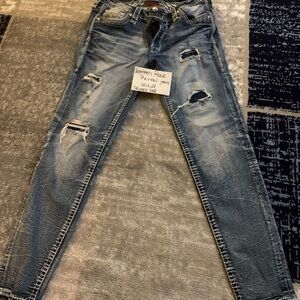 Rock Revival Women's Skinny Jeans - Distressed Blue